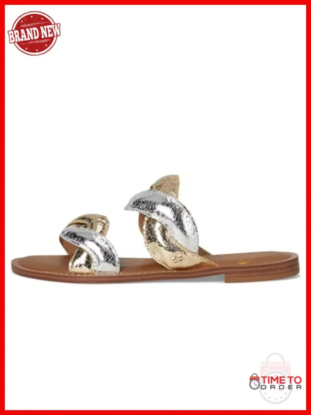 Braided Slide Sandal with Faux Leather Insole